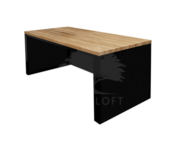 biurko zabudowane czarne loft